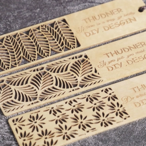 laser engraver wooden bookmarks cover