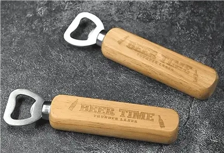 wood laser engraving bottle opener