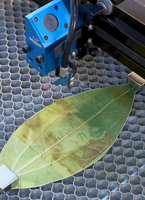 laser engraving leaf ornament 4