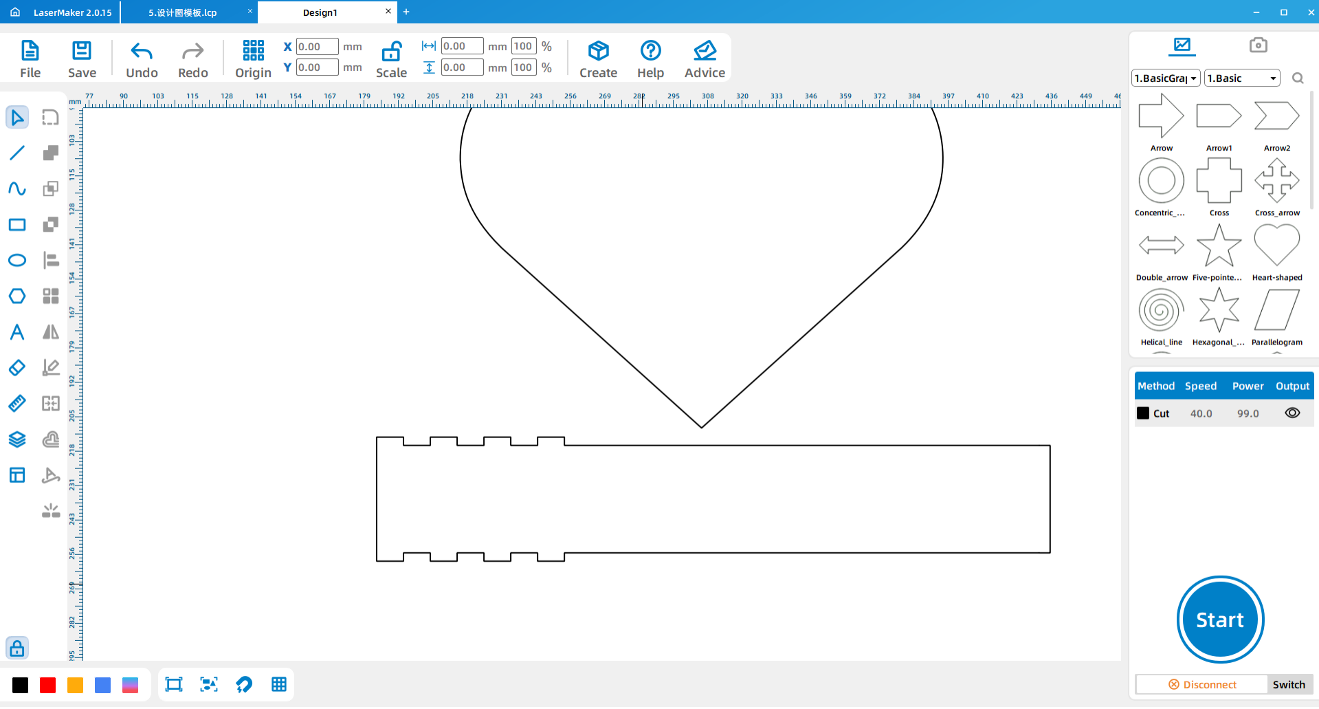 software drawing Heart shaped music box 7