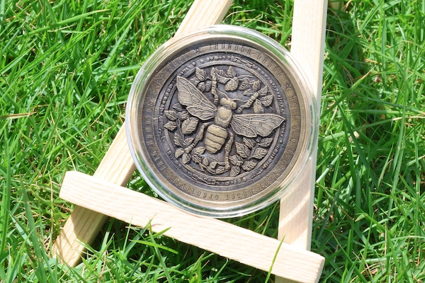 laser etching 3D brass coin case4