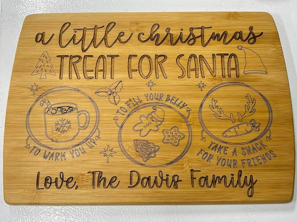 bamboo laser engraving christmas josh howard