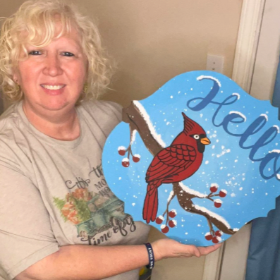 customer story tamara door hangers wood bird