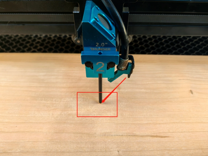 laser engraver wooden bookmark focus