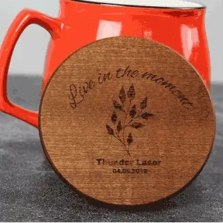 laser engraving solid wood coaster