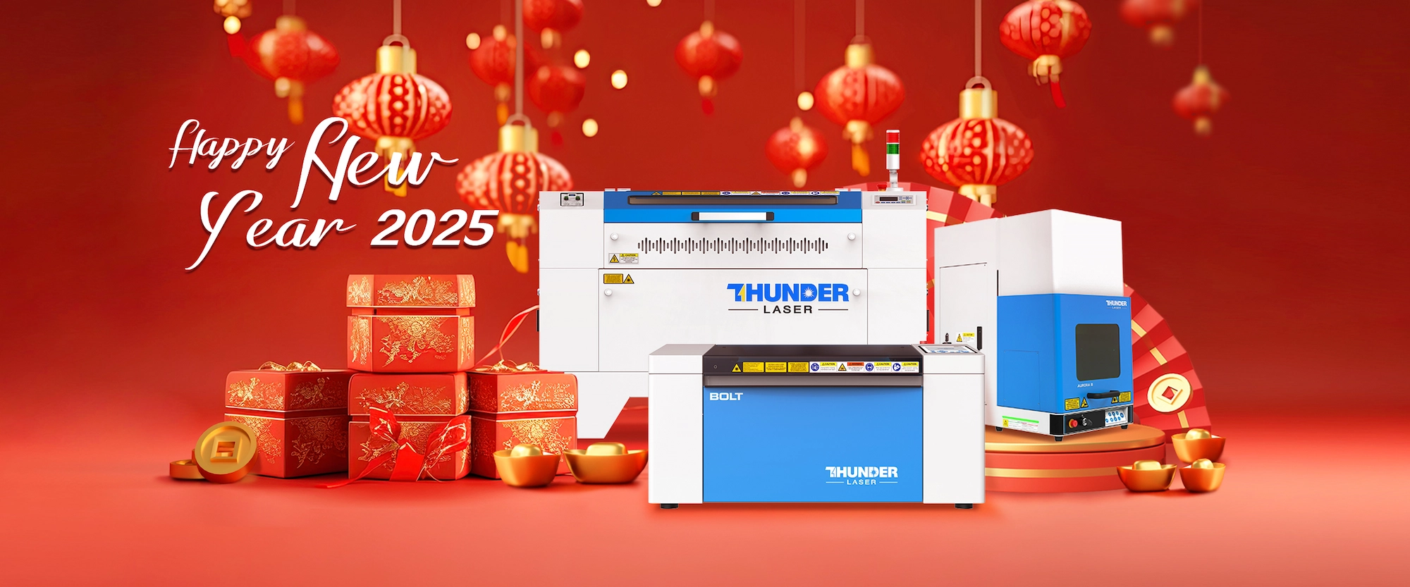 thunder laser new year banner