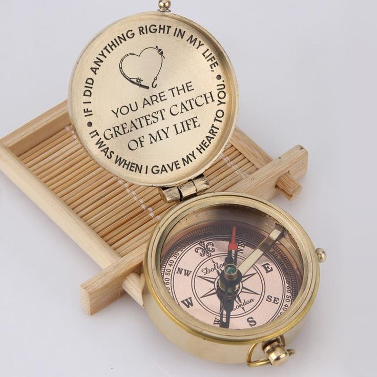 Engraved Compass You Are The Greatest Catch Of My Life Gpb26036 BUY WITH BOX