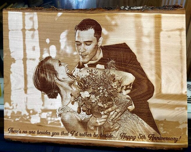 Engraved Photo on Wood