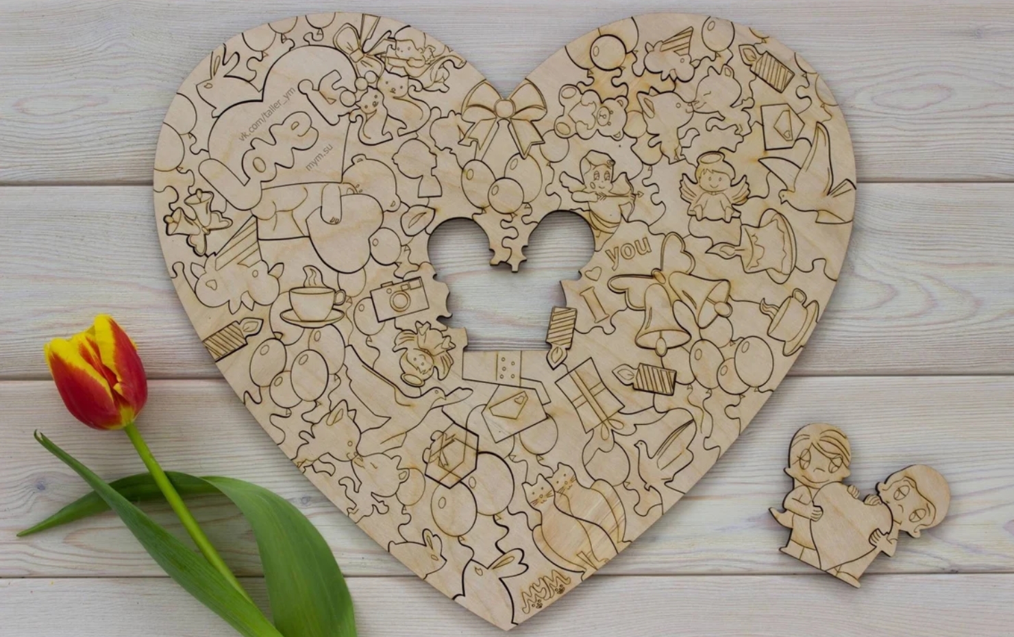 valentine's day laser cut puzzle