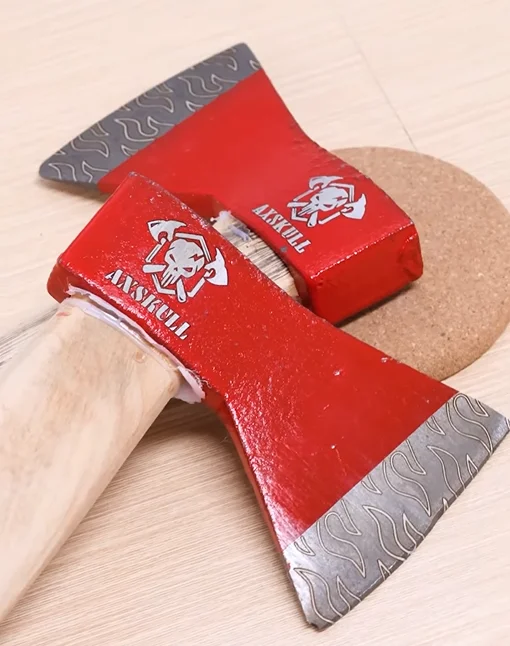 coated metal red axe done