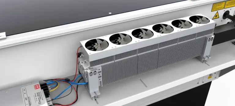 fans integrated into a Thunder Laser RF metal tube