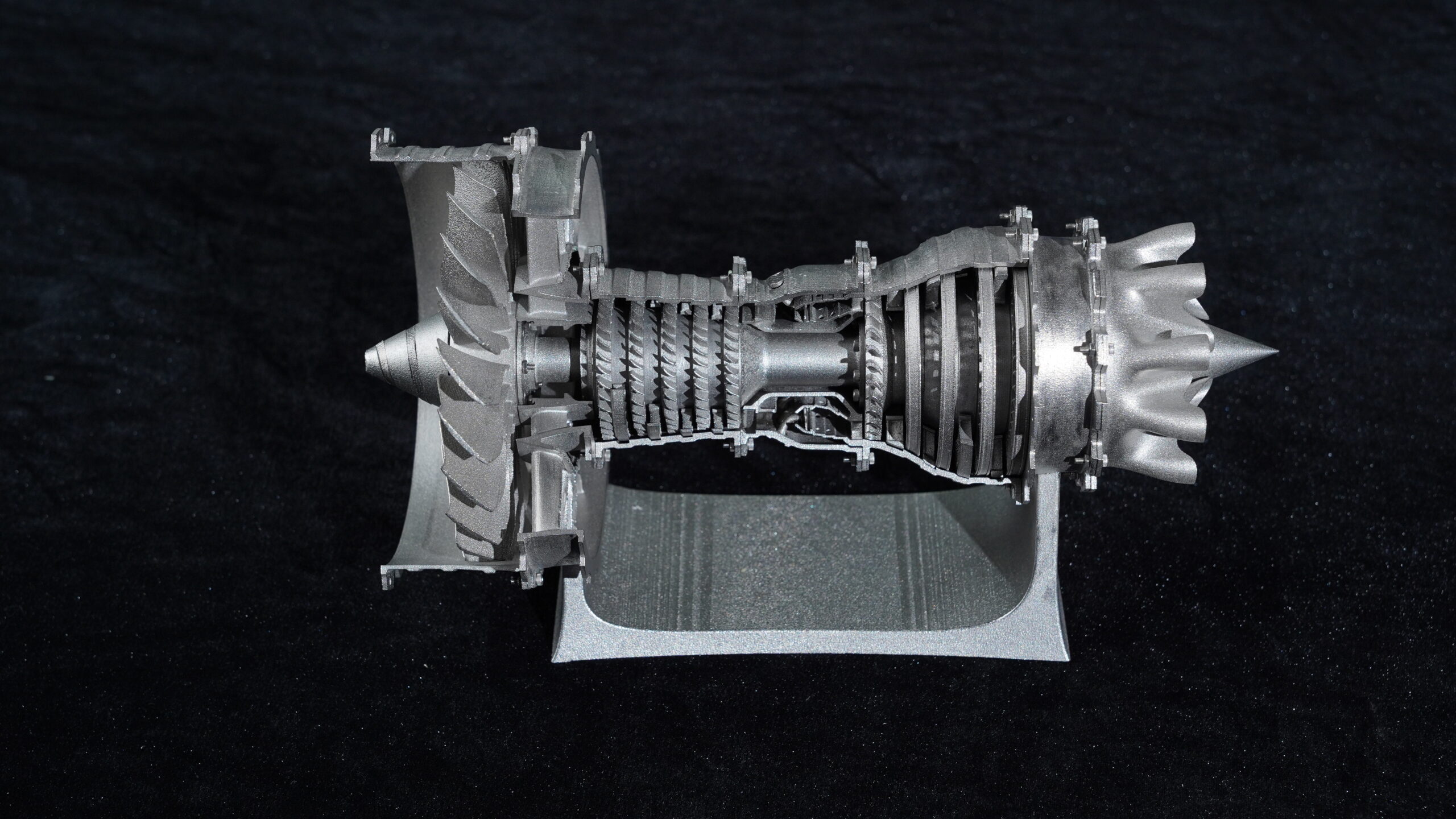 Aircraft engine model produced for aerospace additive manufacturing applications